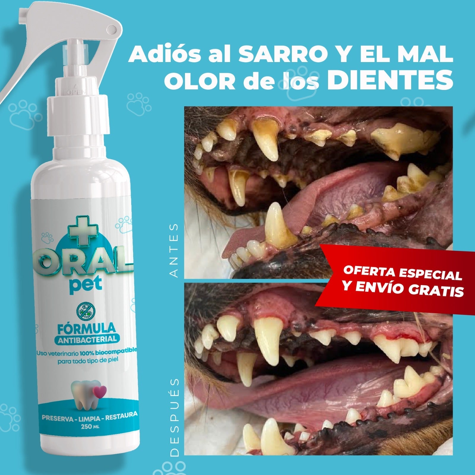 Oral Pet Spray Adiós Al Sarro